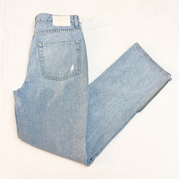 GRLFRND Harlow High Rise Boot Slit Split Hem Light Wash Denim Jeans Size 29 - Picture 9 of 9